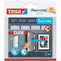 Tesa Klettband Powerstrips Click Small 1,8 kg 2 St.