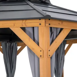 Sunjoy Vorhang für Zedernholz Gazebo 395 cm x 395 cm