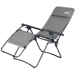 belsol EMILIA Relaxsessel verstell- & klappbarer Campingsessel hellgrau