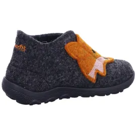 superfit Jungen - Schuhe HAPPY Slipper, Modern, GRAU/ORANGE 4700, 28