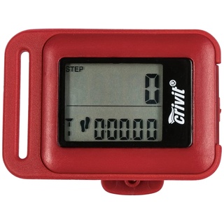 3D-Schrittzähler Aktivitätstracker Pedometer LC-Display 7-Tage-Speicher Clip Rot