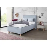 Westfalia Schlafkomfort Boxspringbett, mit Zierkissen blau