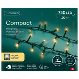 Lumineo Lichterkette Compact grün 16 Meter 750 Lichter - softgold