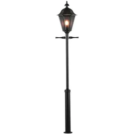 Konstsmide Laterne Aluminium, Glas, Metall 260,0 cm inkl. Pfahl schwarz