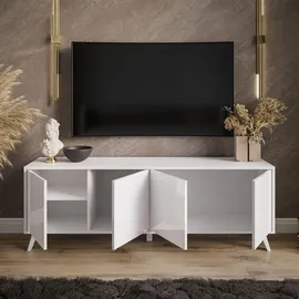 lookway SANAYI TV-Lowboard 156x54x38 cm Weiß Holzwerkstoff