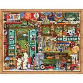 Design Works Crafts Kreuzstich Stickpackung Papas Garage, Zählmuster