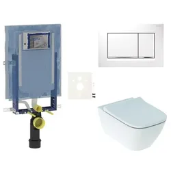 Geberit Smyle Hänge-WC Set zum Einmauern SIKOGEZSMS30