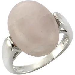 Fingerring ZEEME "925/- Sterling Silber Rosenquarz" Gr. 56, weiß (weiß, rosa), Fingerringe, Damen, 56, Silber 925 (Sterlingsilber)