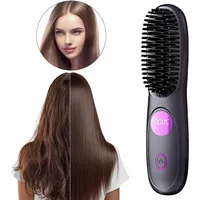 Haarglätter, Haarglättungskamm, Kabelloser Haarglätter, Tragbarer Mini-haarglätter Mit 3 Temperaturstufen Und Led-anzeige Zum Haarstyling.