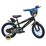 TPFSports DC Batman Kinderfahrrad - Jungen 14 Zoll - 2 Handbremsen - Schwarz