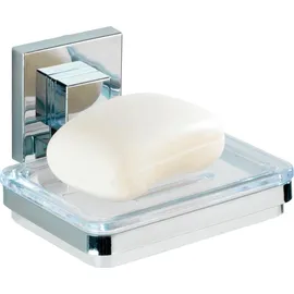 Wenko Seifenschale Wandmontage Quadro silber, 1 St.