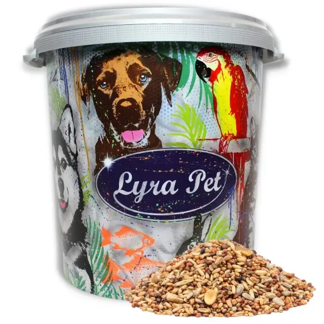 10 kg Lyra Pet® Streufutter schalenfrei in 30 L Tonne