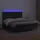 vidaXL Boxspringbett mit Matratze & LED Schwarz 180x200 cm Kunstleder