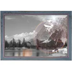 Bilderrahmen H248, Fotorahmen Holzrahmen, 36x51cm Shabby-Look Landhaus ~ grau