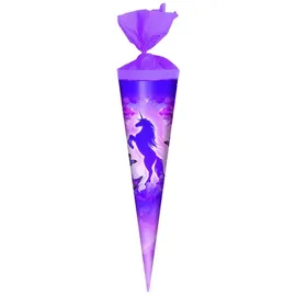 Schultüte / Zuckertüte / Länge: 35cm / rund / "Einhorn"