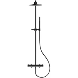 Herzbach Duschsäule RB 250mm rund mit Thermostat Edelstahl 11.988225.1.09