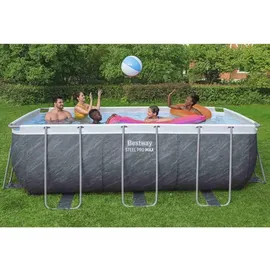 BESTWAY Steel Pro Max 412 x 201 x 122 cm inkl. Filterpumpe und Poolleiter