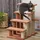 PawHut Katzentreppe 4 Stufen Hundetreppe Plüsch Braun 60 x 40 x 64 cm