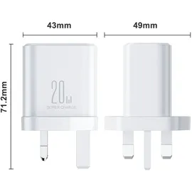 Joyroom FlashSeries JR-TCF05 20W USB-A USB-C - Weiß