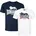 Lonsdale T-Shirt Loscoe Packung 2-tlg 2er-Pack weiß L 52/54