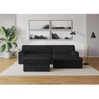 DOMO collection Ecksofa »Topper L-Form«, mit Recamiere, wahlweise mit Schlaffunktion grau