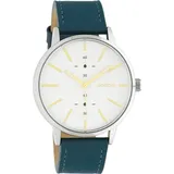 Oozoo - Damenuhr - C10587 - Petrol Silber - Blau