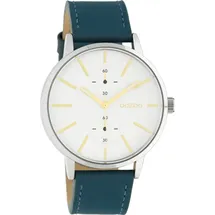 Oozoo - Damenuhr - C10587 - Petrol Silber - Blau