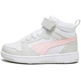 Puma Rebound V6 Mid AC+ PS Sneaker, White-Frosty Pink-Sedate gray 32.5