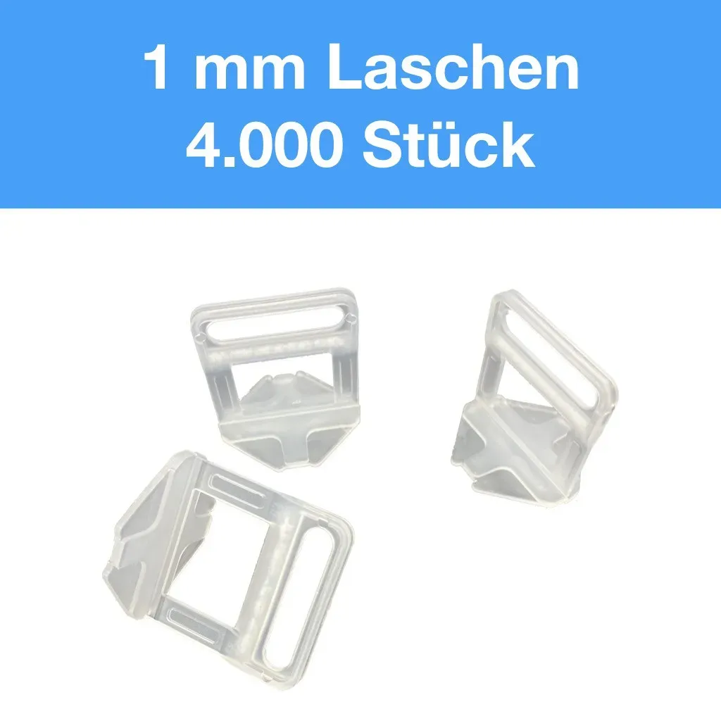Verlegefix 4000 Laschen 1,0 mm Fliesen Nivelliersystem | 