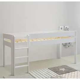 otto home Hochbett ROBIN 90 x 200 cm Kiefer massiv lackiert weiß