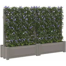 vidaXL Großer Pflanzer mit Spalier 200 x 43 cm Grau