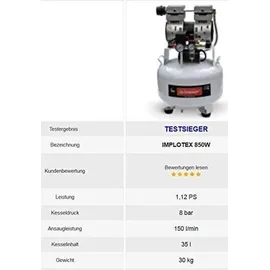 Implotex Flüster-Kompressor 850 W