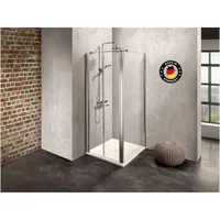 Dusbad Vital 2 Duschkabine mit Pendeltür links 80 x 200 cm Gold ESG-Glas