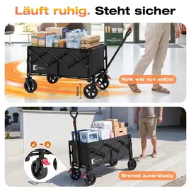 sunula Bollerwagen Faltbar 80L/115L schwarz