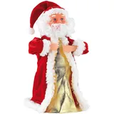 Infactory Singender, tanzender Weihnachtsmann "Swinging Santa", 28 cm