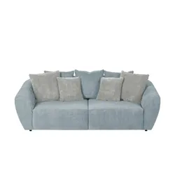 smart Big Sofa  Saturo ¦ grün ¦ Maße (cm): B: 250 H: 81 T: 106