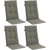 vidaXL Hochlehner Auflage 120 x 50 x 4 cm melange dunkelgrau 4 St.