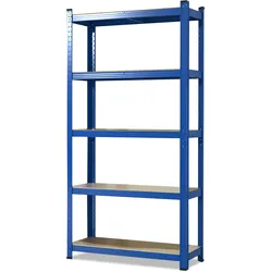 KARAT Schwerlastregal - Blau - für Keller & Werkstatt - Gesamtlast: 875 kg-220 x 90 x 60 cm
