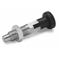 Ganter norm Ganter Normelemente GN 717-4-M8X1-CK-NI - Edelstahl-Rastbolzen, Silber,
