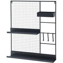 [en.casa] Wandregal 70 x 60 x 11 cm Schwarz