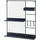 [en.casa] Wandregal 70 x 60 x 11 cm Schwarz