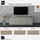 Set One by Musterring Reno TV-Lowboard 182 cm Grau/Taupe Glas