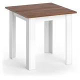 Vicco Esstisch Karlos, Nussbaum Wohnzimmer Küchentisch 80cm Weiß