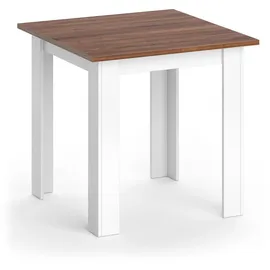 Vicco Esstisch Karlos, Nussbaum Wohnzimmer Küchentisch 80cm Weiß