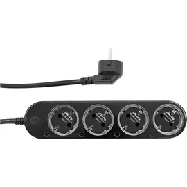 Shelly Shelly, Power Strip 4 Gen4, 4-fach Steckdosenleiste, schwarz, WiFi, Bluetooth, Zigbee, Matter, Apple