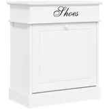 vidaXL Schuhschrank 50 x 28 x 58 cm weiß / weiß