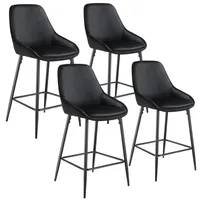 Tectake tectake® Thekenstuhl, Samtahorn, Schwarz, Kunststoff, 49x100x54 cm, Belastbarkeit