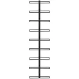 vidaXL Wand-Weinregal für 9 Flaschen Schwarz Eisen