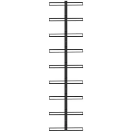vidaXL Wand-Weinregal für 9 Flaschen Schwarz Eisen