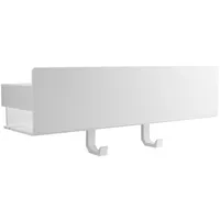 Designfabrik Hamburg Duschablage Weiß, Metall, Rechteckig, 30x8x9 cm, Badezimmer,,Duschregale